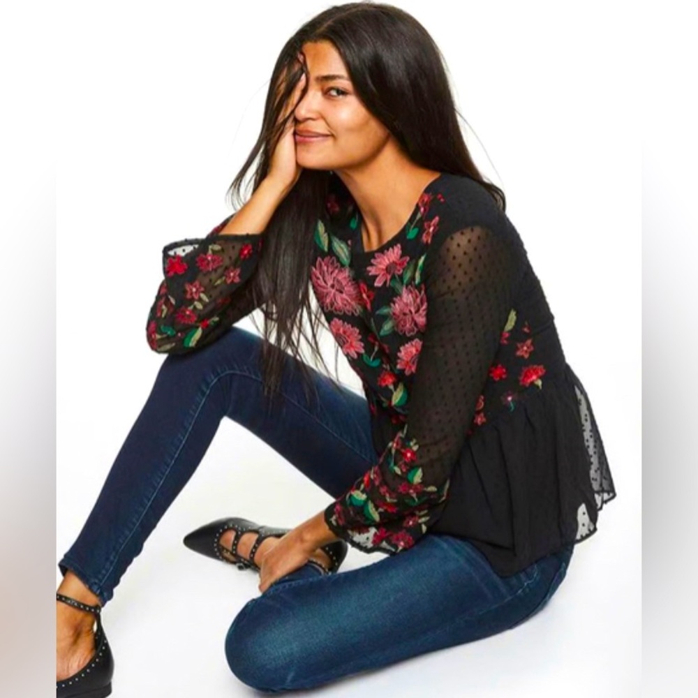 Embroidered boho blouse